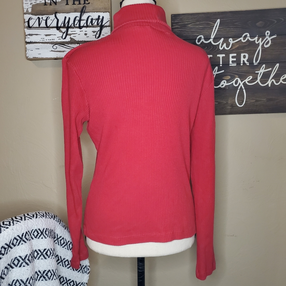 Samantha Stuart Red Turtle Neck Sweater Large.